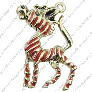 Crystal Zinc alloy Pendant, Fashion jewelry findings, Many colors for choice, animal 22x32mm, Sold By PC