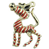 Crystal Zinc alloy Pendant, Fashion jewelry findings, Many colors for choice, animal 22x32mm, Sold By PC
