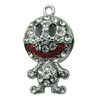 Crystal Zinc alloy Pendant, Fashion jewelry findings, Many colors for choice, 27x32mm, Sold By PC
