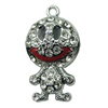 Crystal Zinc alloy Pendant, Fashion jewelry findings, Many colors for choice, 27x32mm, Sold By PC