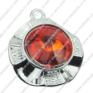 Crystal Zinc alloy Pendant, Fashion jewelry findings, Many colors for choice, 17x18mm, Sold By PC