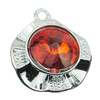 Crystal Zinc alloy Pendant, Fashion jewelry findings, Many colors for choice, 17x18mm, Sold By PC
