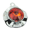 Crystal Zinc alloy Pendant, Fashion jewelry findings, Many colors for choice, 17x18mm, Sold By PC