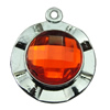 Crystal Zinc alloy Pendant, Fashion jewelry findings, Many colors for choice, 23x26mm, Sold By PC