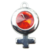 Crystal Zinc alloy Pendant, Fashion jewelry findings, Many colors for choice, 17x27mm, Sold By PC