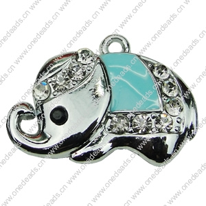 Crystal Zinc alloy Pendant, Fashion jewelry findings, Many colors for choice,admin 27x19mm, Sold By PC