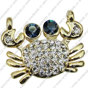 Crystal Zinc alloy Connector, Fashion jewelry findings, Many colors for choice, 18x15mm, Sold By PC