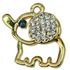 Crystal Zinc alloy Pendant, Fashion jewelry findings, Many colors for choice,admin 19x21mm, Sold By PC
