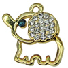 Crystal Zinc alloy Pendant, Fashion jewelry findings, Many colors for choice,admin 19x21mm, Sold By PC