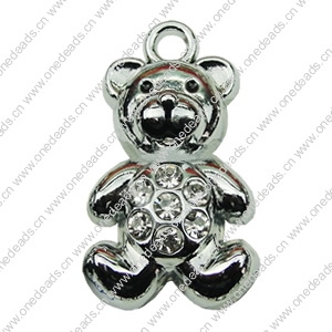 Crystal Zinc alloy Pendant, Fashion jewelry findings, Many colors for choice,admin 15x28mm, Sold By PC
