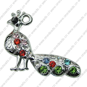Crystal Zinc alloy Pendant, Fashion jewelry findings, Many colors for choice,admin 31x24mm, Sold By PC