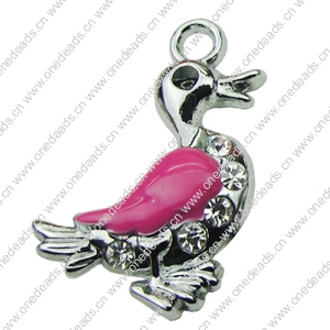 Crystal Zinc alloy Pendant, Fashion jewelry findings, Many colors for choice,admin 21x27mm, Sold By PC