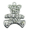 Crystal Zinc alloy Pendant, Fashion jewelry findings, Many colors for choice,admin 23x29mm, Sold By PC
