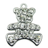 Crystal Zinc alloy Pendant, Fashion jewelry findings, Many colors for choice,admin 23x29mm, Sold By PC