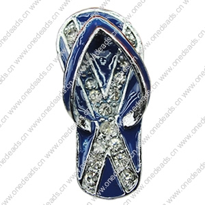 Crystal Zinc alloy Pendant, Fashion jewelry findings, Many colors for choice, shoes 16x37mm, Sold By PC