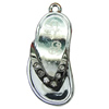 Crystal Zinc alloy Pendant, Fashion jewelry findings, Many colors for choice, shoes 17x37mm, Sold By PC
