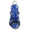 Crystal Zinc alloy Pendant, Fashion jewelry findings, Many colors for choice, shoes 10x27mm, Sold By PC
