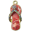 Crystal Zinc alloy Pendant, Fashion jewelry findings, Many colors for choice,shoes 11x28mm, Sold By PC
