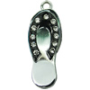 Crystal Zinc alloy Pendant, Fashion jewelry findings, Many colors for choice,shoes 11x23mm, Sold By PC
