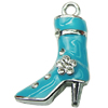 Crystal Zinc alloy Pendant, Fashion jewelry findings, Many colors for choice,shoes 19x28mm, Sold By PC 