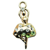 Crystal Zinc alloy Pendant, Fashion jewelry findings, Many colors for choice, 15x31mm, Sold By PC
