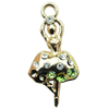 Crystal Zinc alloy Pendant, Fashion jewelry findings, Many colors for choice, 15x31mm, Sold By PC