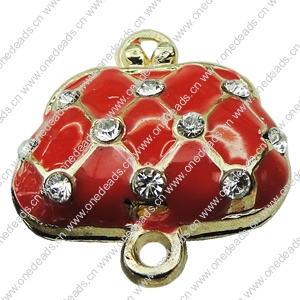 Crystal Zinc alloy Connector, Fashion jewelry findings, Many colors for choice, 18x20mm, Sold By PC