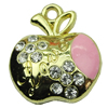 Crystal Zinc alloy Pendant, Fashion jewelry findings, Many colors for choice, Fruit 17x19mm, Sold By PC