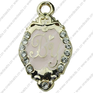 Crystal Zinc alloy Pendant, Fashion jewelry findings, Many colors for choice, Diamond 27x28mm, Sold By PC
