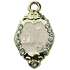 Crystal Zinc alloy Pendant, Fashion jewelry findings, Many colors for choice, Diamond 27x28mm, Sold By PC
