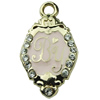 Crystal Zinc alloy Pendant, Fashion jewelry findings, Many colors for choice, Diamond 27x28mm, Sold By PC