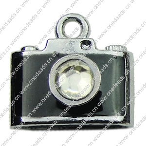Crystal Zinc alloy Pendant, Fashion jewelry findings, Many colors for choice, Camera 14x16x14mm, Sold By PC