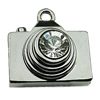 Crystal Zinc alloy Pendant, Fashion jewelry findings, Many colors for choice, Camera 20x20x17mm, Sold By PC