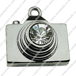 Crystal Zinc alloy Pendant, Fashion jewelry findings, Many colors for choice, Camera 20x20x17mm, Sold By PC