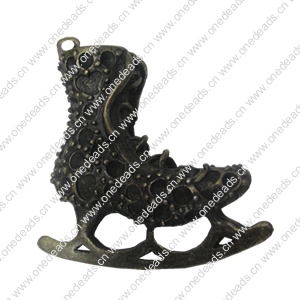 Pendant settings. Fashion Zinc Alloy Jewelry Findings. Shoes 45x42mm, Sold By PC