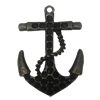 Pendant settings. Fashion Zinc Alloy Jewelry Findings. Anchor  61x43mm, Sold By PC
