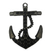 Pendant settings. Fashion Zinc Alloy Jewelry Findings. Anchor  61x43mm, Sold By PC