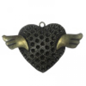 Pendant settings. Fashion Zinc Alloy Jewelry Findings. Heart 45x71mm, Sold By PC