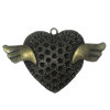 Pendant settings. Fashion Zinc Alloy Jewelry Findings. Heart 45x71mm, Sold By PC
