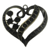 Pendant settings. Fashion Zinc Alloy Jewelry Findings. Heart  43x45.5mm, Sold By PC
