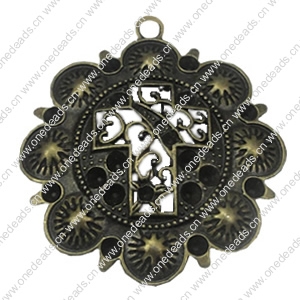 Pendant settings. Fashion Zinc Alloy Jewelry Findings.Flower  54x49mm, Sold By PC