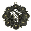 Pendant settings. Fashion Zinc Alloy Jewelry Findings.Flower  54x49mm, Sold By PC
