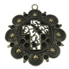 Pendant settings. Fashion Zinc Alloy Jewelry Findings.Flower  54x49mm, Sold By PC