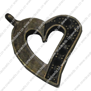 Pendant settings. Fashion Zinc Alloy Jewelry Findings. Heart 37x22mm, Sold by Bag      
