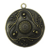 Zinc alloy Pendant, Fashion jewelry findings, Many colors for choice,Flat Round  56x50mm, Sold By PC
