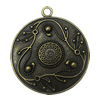 Zinc alloy Pendant, Fashion jewelry findings, Many colors for choice,Flat Round  56x50mm, Sold By PC