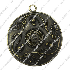 Zinc alloy Pendant, Fashion jewelry findings, Many colors for choice,Flat Round  56x50mm, Sold By PC
