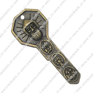 Zinc alloy Pendant, Fashion jewelry findings, Many colors for choice, Key  48x19mm, Sold By Bag
