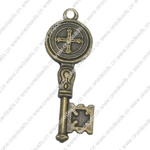 Zinc alloy Pendant, Fashion jewelry findings, Many colors for choice, Key  41x14.5mm, Sold By Bag