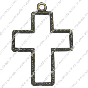 Zinc alloy Pendant, Fashion jewelry findings, Many colors for choice,Cross  59x42mm, Sold By Bag